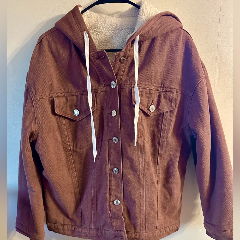 Mauve Corduroy Sherpa lined Women’s Jacket
